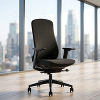 Chaise de bureau ergonomique moderne à dossier haut BIFMA avec accoudoirs 3D, siège inclinable à 4 verrous, glissière robuste pour bureaux à domicile et de direction