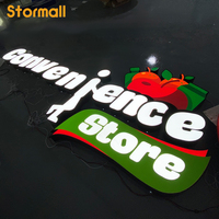 Lettres lumineuses en acrylique entièrement éclairées, enseignes de logo 3D, enseignes commerciales, lettres en relief, enseigne de logo LED pour la publicité