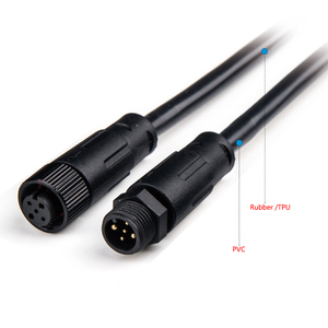 Cavo di Prolunga <span class=keywords><strong>Elettrico</strong></span> OEM Impermeabile IP67 con Connettore a Blocco M12 a 2 3 4 5 6 Pin Maschio Femmina per Luci Solari e Lampade a LED - Product Image 3