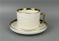 Service de table en porcelaine blanche écologique sans BPA de 32 pièces avec bord doré, compatible lave-vaisselle, pour la maison et la restauration
