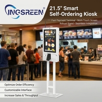 Kiosque de commande automatique tout-en-un INGSCREEN, système d'exploitation Android, prend en charge plusieurs langues, code QR intégré pour les food courts internationaux