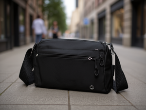 Borsa a Tracolla in Taslon per Donna con Chiusura a Zip e Cinghia Singola, Tinta Unita per Tutte le Stagioni - Product Image 2