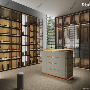 Kebao Boloni <span class=keywords><strong>Armadio</strong></span> su Misura in Stile Francese Moderno, Design a Isola in Legno Massello per Camera da Letto - Product Image 6