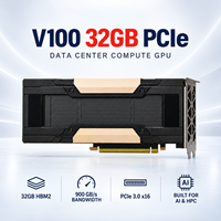 V100 32GB PCIE HBM2 GPU Hızlandırıcı PCIe 3.0 x16 Yapay Zeka Derin Öğrenme Sunucu Bilgisayarları için Grafik Kartı