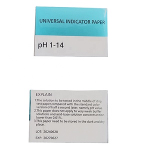 Tiras de prueba de pH universales, rango 0-14, 80 tiras por libro, para análisis de agua, suelo y orina - Product Image 5