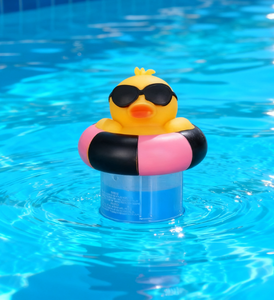 Distributeur de produits chimiques pour <span class=keywords><strong>piscine</strong></span> en forme de canard, pour distributeur de comprimés de chlore flottant avec un design mignon pour l'entretien des piscines - Product Image 6