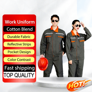 Uniforme de travail d'électricien 100% coton, antistatique, réfléchissant, résistant à la chaleur 800°C, protection contre les vapeurs (niveau A), coupe ajustée, sécurité - Product Image 1