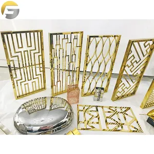 ZE0498 Foshan imalatı dekor altın ayna renk 304 paslanmaz çelik showroom Metal bölme