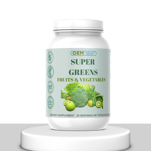 Poudre de super-aliments biologiques à marque privée OEM/ODM – Complément naturel vert qui soutient l'énergie - Product Image 1