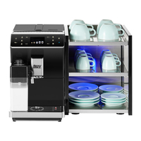 Machine à expresso professionnelle italienne automatique avec broyeur et mousseur à lait