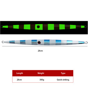 Señuelo para Jigging de 300g, Luminoso, Láser, de Acción Lenta, para Pesca en Alta Mar, Atún, Carpa, Red Seal - Product Image 2