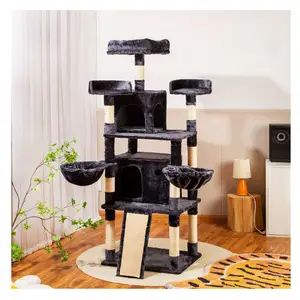 XL Size 74 Inch good quality large Pet Cat tree for large cats house scratcher tower wall scratch cando scratching post wood