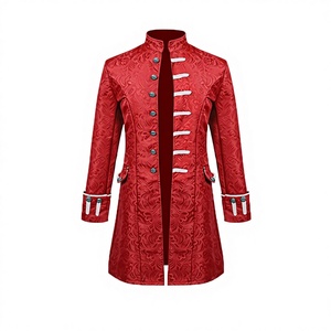 Abrigo Largo Jacquard de Color Sólido <span class=keywords><strong>para</strong></span> Hombre, Estilo Medieval Español, Colección Primavera-Otoño 2025, <span class=keywords><strong>Ropa</strong></span> de Comercio Exterior <span class=keywords><strong>para</strong></span> Espectáculos - Product Image 1