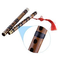 Pluggable Handmade Bitter Bamboo Flute Dizi Traditional Chinese Musical Woodwind Instrument in E Key for Beginner Study Level