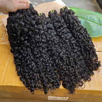 GDY Vente en Gros Mèches de Cheveux Humains Naturels Indiens Bouncy Bouclés, Cuticules Alignées, Cheveux Bruts Birmans Bouclés