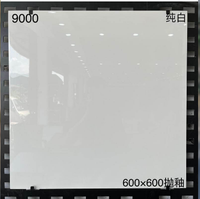 Carreaux de sol en céramique gris antidérapants, design moderne, 600x600, aspect marbre brillant, pour salon et salle de bain