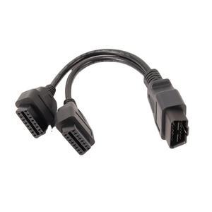 OBD16-poliges Verlängerung kabel Zweiwege-Konvertierungs kabel Geeignet für 2 OBD-Geräte Großhandel OBD2-Kabelbaum für Auto computer - Product Image 1