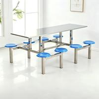 Meubles de restaurant modernes pliables en acier inoxydable, tables et chaises pour cafétérias, chantiers de construction ; restaurant