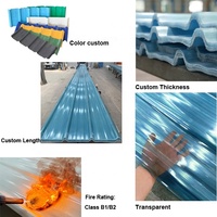 Tôle de toiture en PRF à profil ondulé, haute transmission lumineuse, revêtement UV, pour bâtiment industriel, découpe sur mesure, prix direct usine