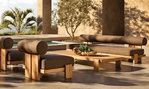 VIGO Outdoor Teak Rectangular Coffee Table Smart Coffee Table Furniture Teak Side Table Modern For Sale
