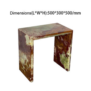Table d'appoint en jade naturel de style Wabi-Sabi vintage, modèle design, salon, table d'appoint de canapé, table console de <span class=keywords><strong>couloir</strong></span> - Product Image 5