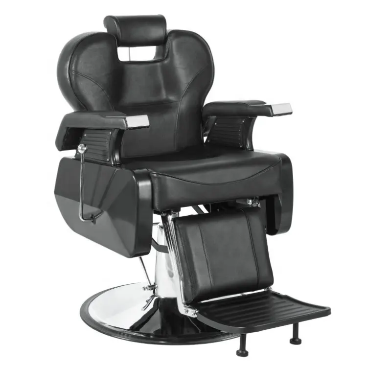 Salon de coiffure de beauté de haute qualité chaise de coiffure en cuir noir chaise de barbier hydraulique takare belmont