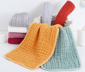 Commercio all'ingrosso della fabbrica di cotone biologico 6 strati mussola Burp panni per il bambino - Product Image 5