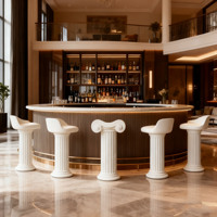 Tabouret de bar colonne grecque personnalisé et durable, chaise haute de loisirs pour mariages, cuisines, patios, pubs, bars à domicile et mobilier de maison