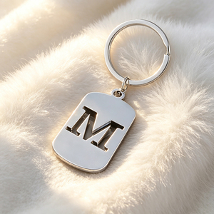 Luxury Stainless Steel Rectangle Keychain with 3D H Logo Die Cutting Printing Hard-Wearing Design - Product Image 6