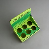 Boîte de présentation pliable durable en carton, lot de 6, pour vente en gros, personnalisable en usine, pour emballage de bouteilles de bière et de jus, prête à l'emploi en rayon (CDU)