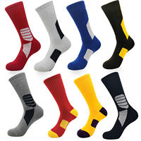 Vente en gros de chaussettes professionnelles rembourrées personnalisées, antidérapantes, épaisses, avec boucle en éponge, pour le basket-ball et le sport d'élite