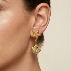 JUSNOVA - Aretes de Acero Inoxidable con Baño de Oro PVD de 18K, Resistentes al Agua, Antideslustre, Modernos, Minimalistas, Geométricos Irregulares, Unisex - Product Image 3