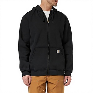Men's Brown Zip Up <b>Hoodie</b> <b>Sherpa</b> <b>Lined</b> Hooded Sweatshirt Regular Fit Casual Jacket - Product Image 2