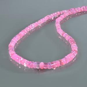 Pink Ethopian <b>Opal</b> Necklace - Dainty Rose Quartz Beads - Handmade Crystal Jewelry - Feminine Choker <b>Gift</b> - Healing StoneNecklace - Product Image 2