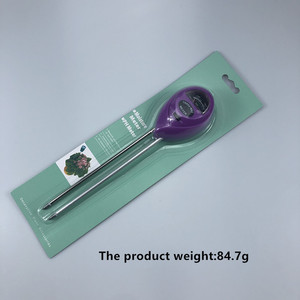 Haonan Office Supplies Store Three-Way Soil Meter Moisture Ph Light Round Purple Double Needle - Product Image 2