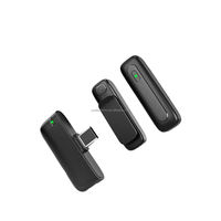 Mikrofon Lavalier Omni-directional Nirkabel High Fidelity M6mini 1 ke 2 dengan Peredam Kebisingan untuk Siaran Langsung Ekspor Global