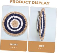 Décoration murale circulaire en jacinthe d'eau naturelle de style bohème, personnalisable en couleur et taille, avec logo sur mesure, multi-usages pour la maison et le commerce