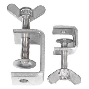 Nindejin 304-314LHJ 304 Stainless Steel Heavy Duty U-Shaped <b>C</b> <b>Clamp</b> 16-122mm Adjustable Thumb Bolt Plain for Woodworking - Product Image 2