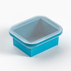 Machine à glace artisanale OEM personnalisée, grande capacité, sans BPA, en silicone alimentaire avec couvercle, démoulage facile, nettoyage facile - Product Image 4