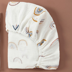 Chapeau de lit en gaze de coton imprimé de style européen américain Literie pour enfants pour la couverture de changement de table amovible de plusieurs tailles - Product Image 4