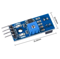 Módulo de Sensor IR MLK TCRT5000 para Seguimiento de Líneas y Evitación de Obstáculos LM393 con Sensibilidad Ajustable de 3.3-5V para Coche Inteligente Arduino