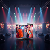 Poste de DJ portable avec écran LED, table de mixage, façade de stand et écran vidéo mural pour DJ