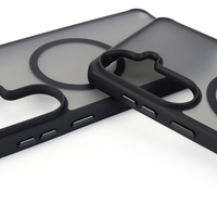 Compatible avec S26 Ultra & S25 Plus, étui de protection magnétique 2-en-1 en TPU PC, finition effet peau, design résistant aux traces de doigts