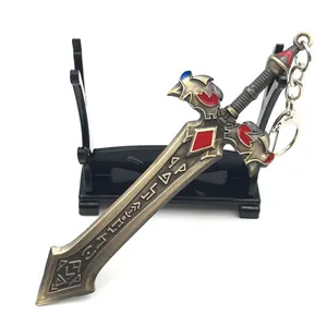 Mobile Phone Game League of Legends: Wild Rift Character Weapon Mini Toys Sword Zinc Alloy Cheap Keyrings About 12cm 35g