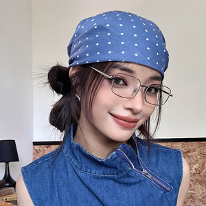 Foulard a pois, nuovo stile, fasce per <span class=keywords><strong>capelli</strong></span>, foulard quadrato, <span class=keywords><strong>bandana</strong></span> da donna per avvolgere i <span class=keywords><strong>capelli</strong></span> - Product Image 2