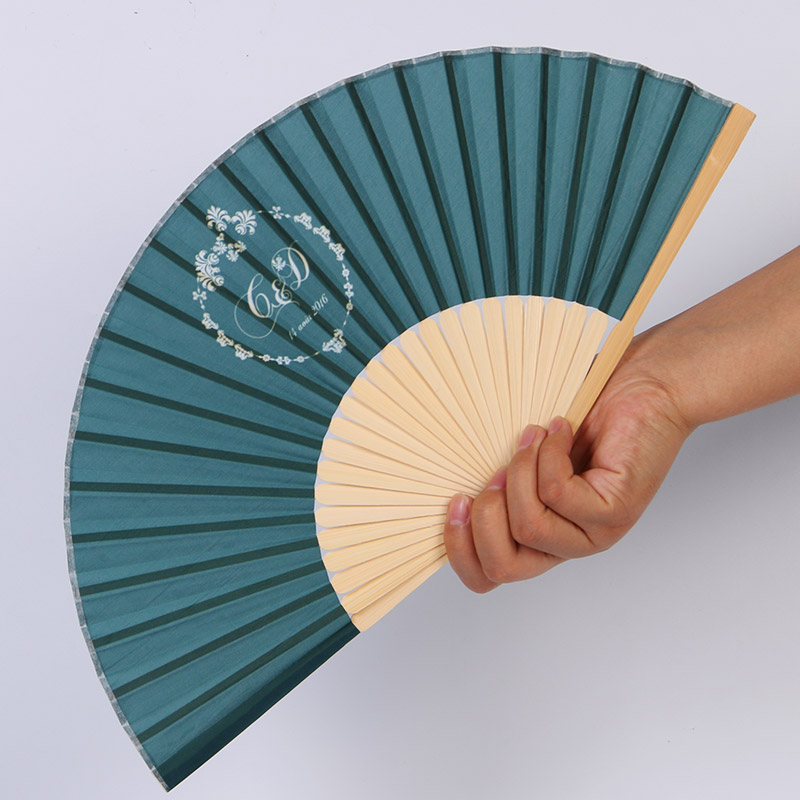 21cm flat bamboo Wholesale Customized folding hand fan bamboo crafts