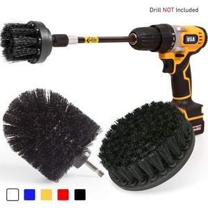 Juego de cepillos para taladro eléctrico de 4 piezas, herramienta de limpieza con cerdas de nailon con varilla de extensión para uso doméstico, cepillo de pulido multifuncional - Product Image 3