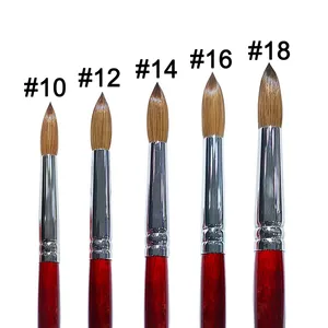 SS Quality 100% for Kolinsky Content Acrylic Dipping Powder Bamboo Handle Professional Liner <b>Round</b> Shaped Nail <b>Brush</b> Durable - Product Image 5