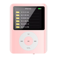 Lecteur MP3 numérique mini en aluminium, écran 1,1 pouce, 5,3x3,7x1,4 cm, fente pour carte TF, 18g, léger, lecteur de musique sportif pour enfants