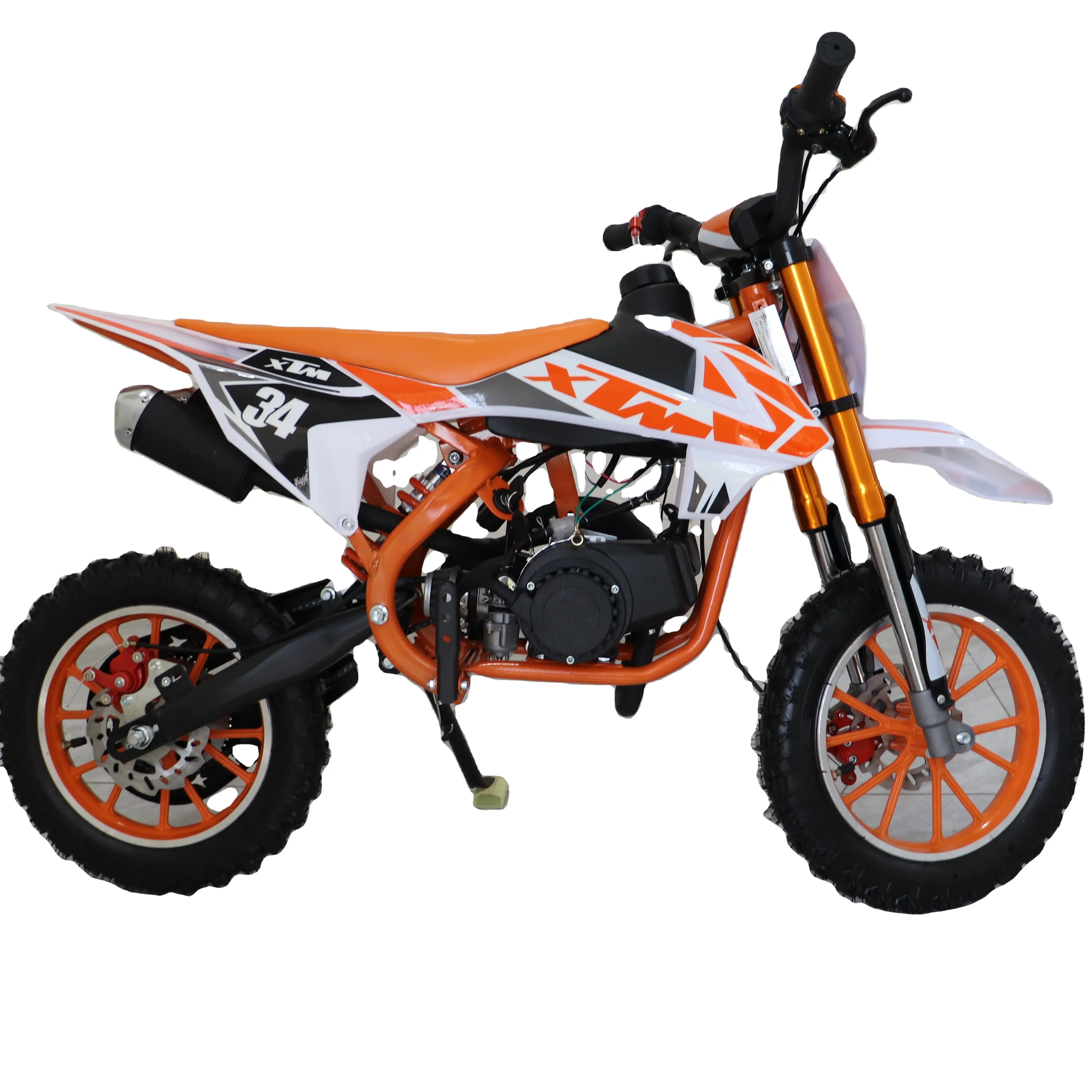 MRZ FACTORY-Mini moto tout-terrain 2 temps, moto à essence 49cc à démarrage par traction pour enfants, nouvelle tendance